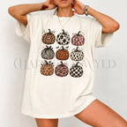 Animal Print Pumpkin Comfort Colors T-Shirt - T-Shirt