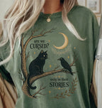 Are We Cursed Black Cat Raven T-Shirt - T-Shirt