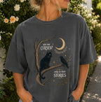 Are We Cursed Black Cat Raven T-Shirt - T-Shirt