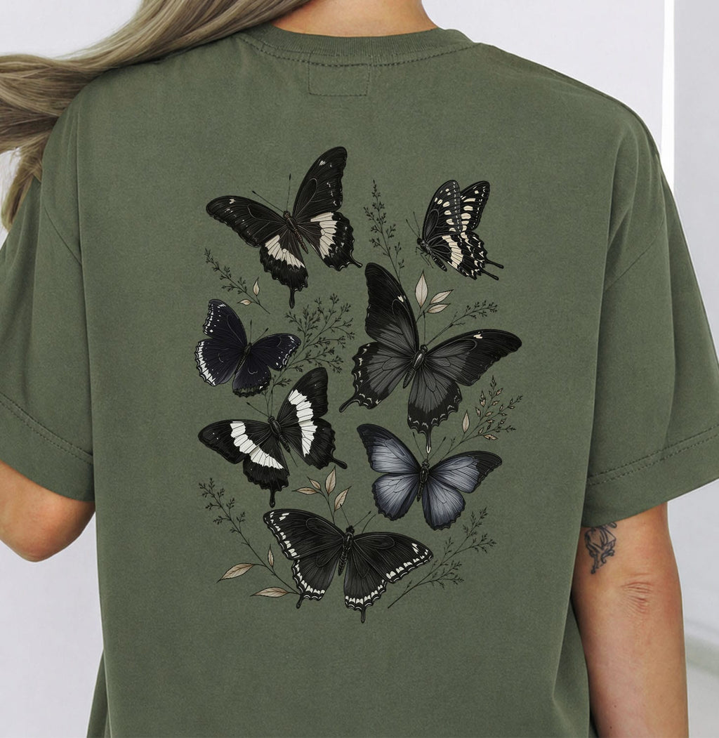 Black Butterfly T-Shirt - Charmed and Wyld