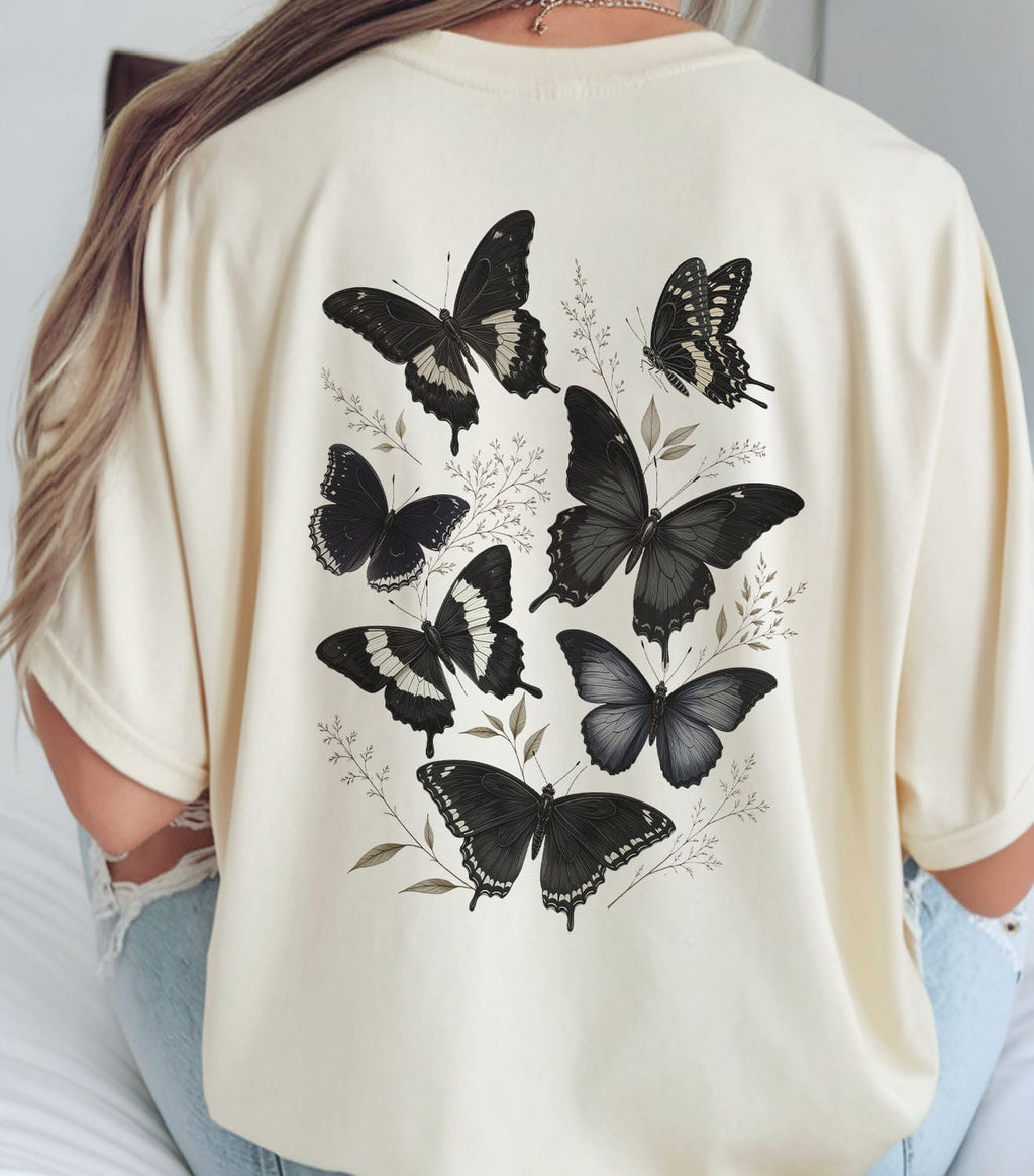 Black Butterfly T-Shirt - Charmed and Wyld