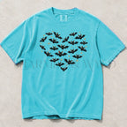 Bat Heart Comfort Colors T-Shirt - Lagoon Blue / S - T-Shirt
