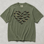 Bat Heart Comfort Colors T-Shirt - Moss / S - T-Shirt
