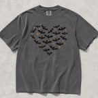Bat Heart Comfort Colors T-Shirt - Pepper / S - T-Shirt