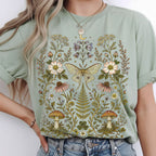 Whimsical Moth Wildflower T-Shirt
