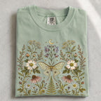 Whimsical Moth Wildflower T-Shirt