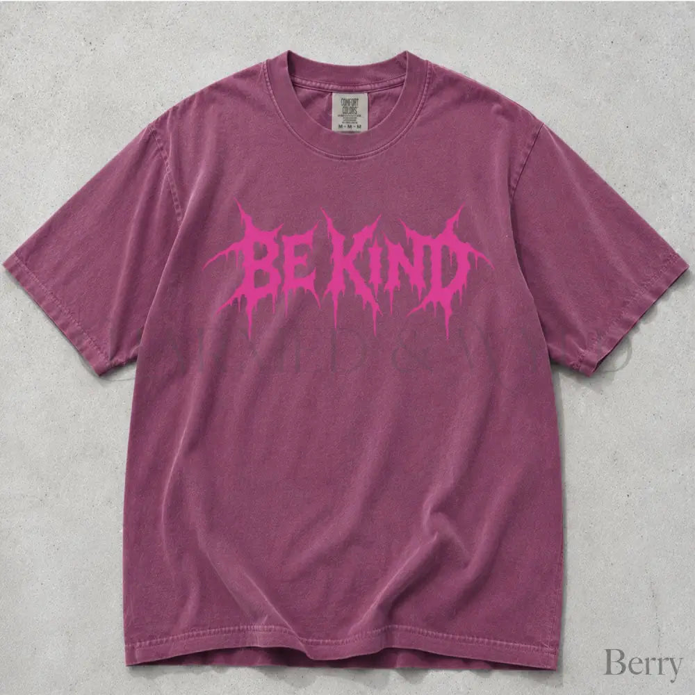 Be Kind Punk Comfort Colors T-Shirt - Berry / S - T-Shirt