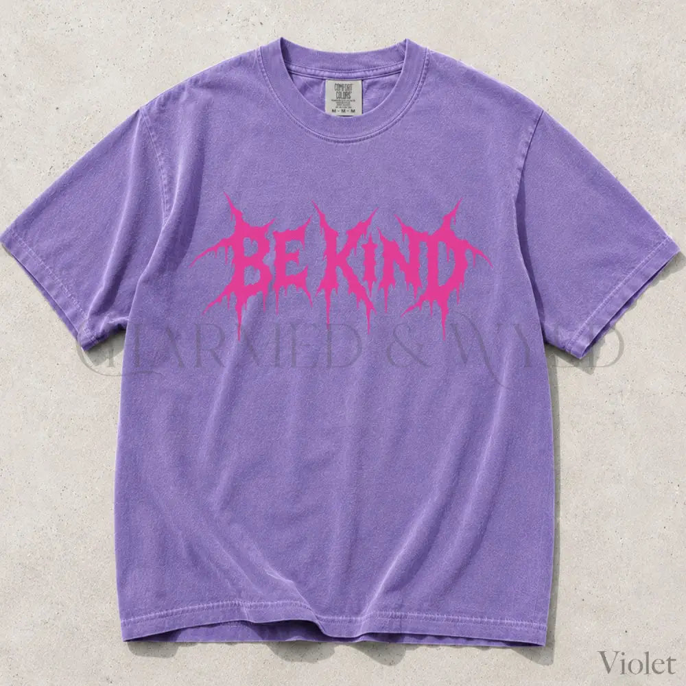 Be Kind Punk Comfort Colors T-Shirt - Violet / S - T-Shirt