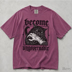 Become Ungovernable Cat Comfort Colors T-Shirt - Berry / S - T-Shirt