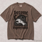 Become Ungovernable Cat Comfort Colors T-Shirt - Espresso / S - T-Shirt
