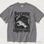 Become Ungovernable Cat Comfort Colors T-Shirt - Grey / S - T-Shirt