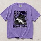 Become Ungovernable Cat Comfort Colors T-Shirt - Violet / S - T-Shirt