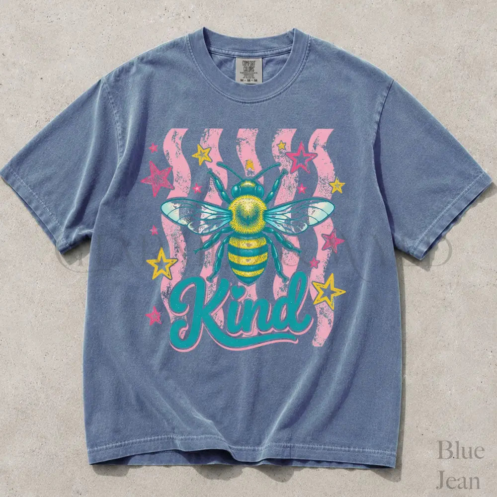 Bee Kind Comfort Colors T-Shirt - Blue Jean / S - T-Shirt
