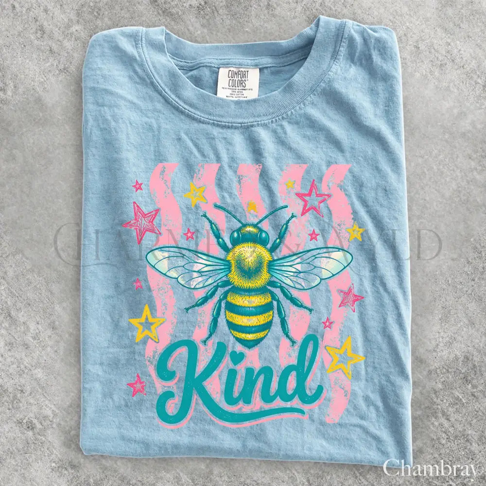 Bee Kind Comfort Colors T-Shirt - Chambray / S - T-Shirt