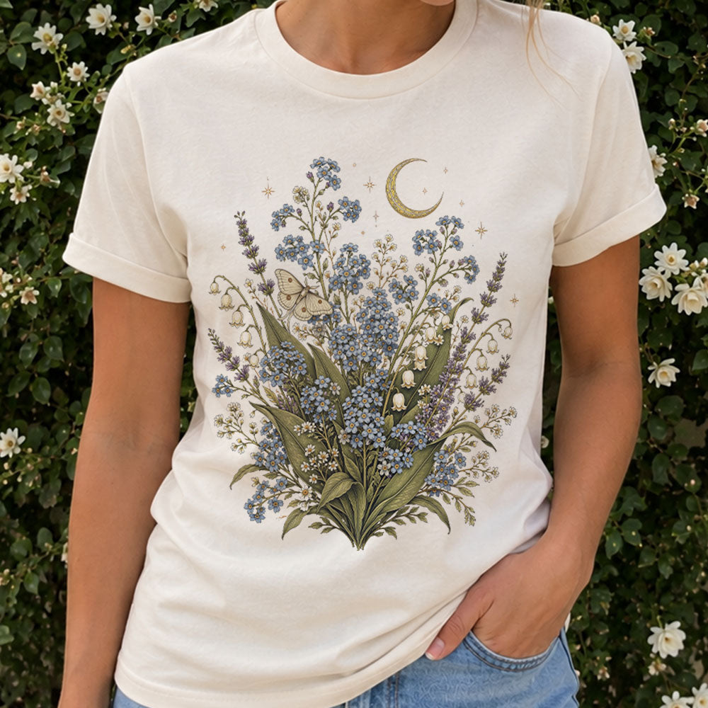 Moonlit Forget Me Not Classic Fit T-Shirt