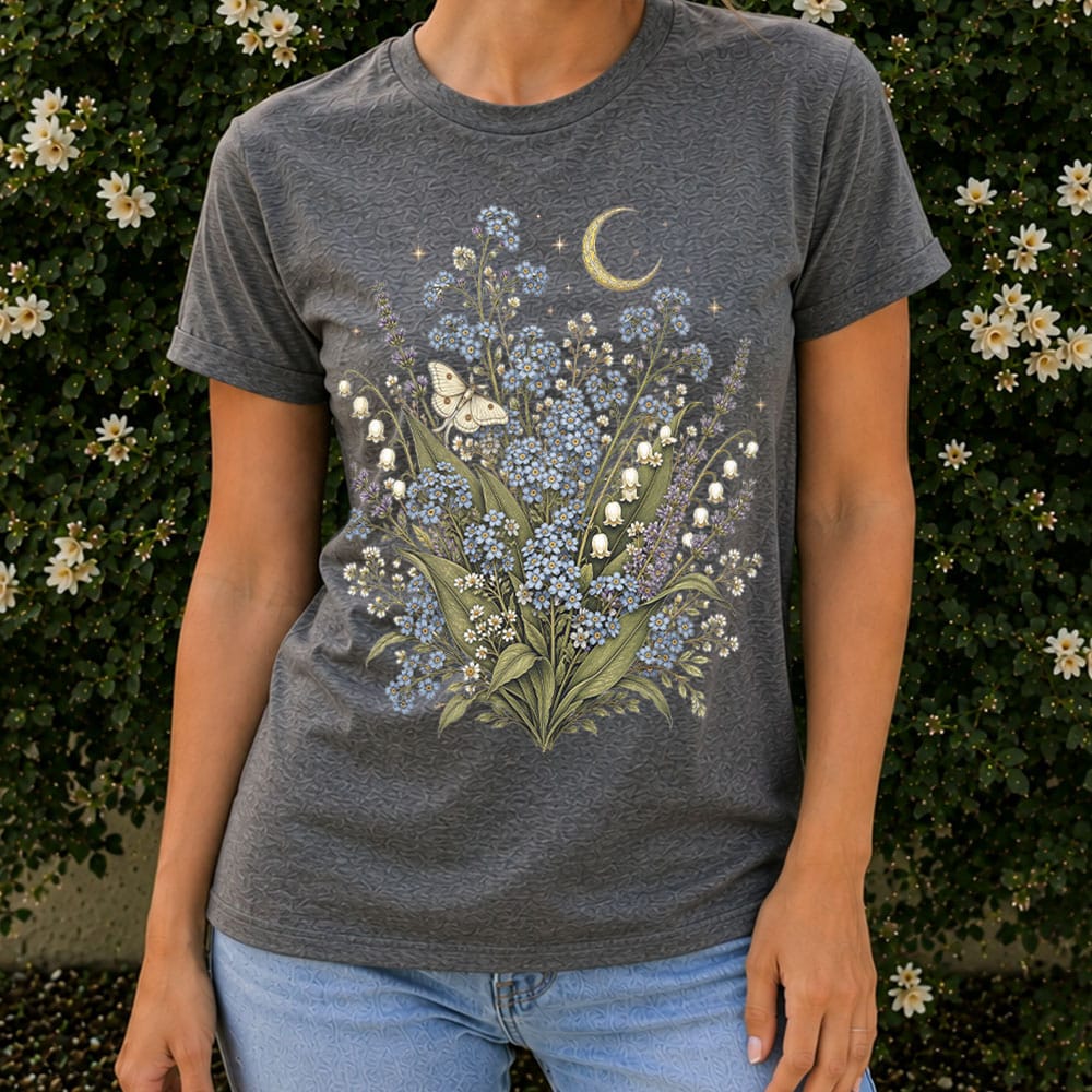 Moonlit Forget Me Not Classic Fit T-Shirt
