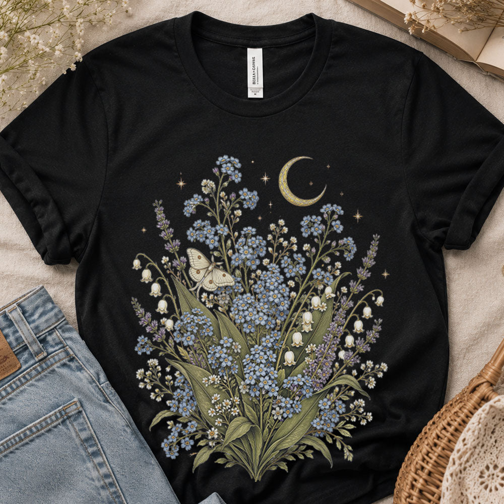 Moonlit Forget Me Not Classic Fit T-Shirt