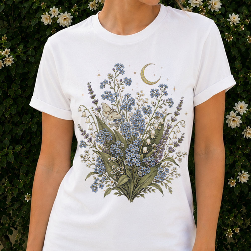 Moonlit Forget Me Not Classic Fit T-Shirt