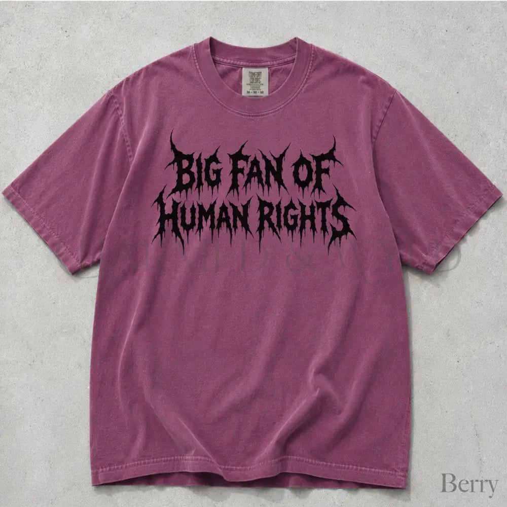 Big Fan of Human Rights Punk Comfort Colors T-Shirt - Berry / S - T-Shirt
