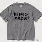 Big Fan of Human Rights Punk Comfort Colors T-Shirt - Grey / S - T-Shirt