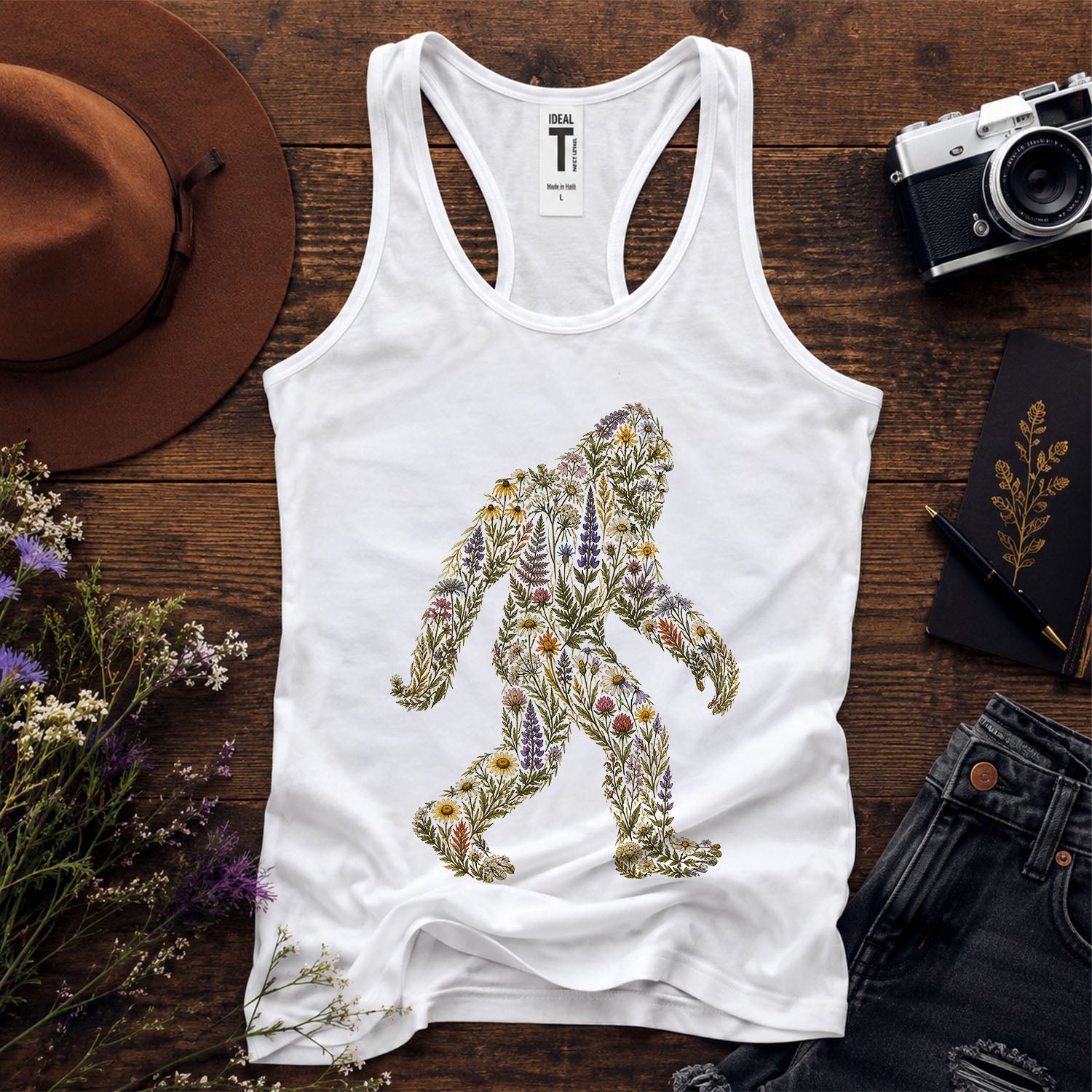 Bigfoot Wildflower Racerback Tank Top