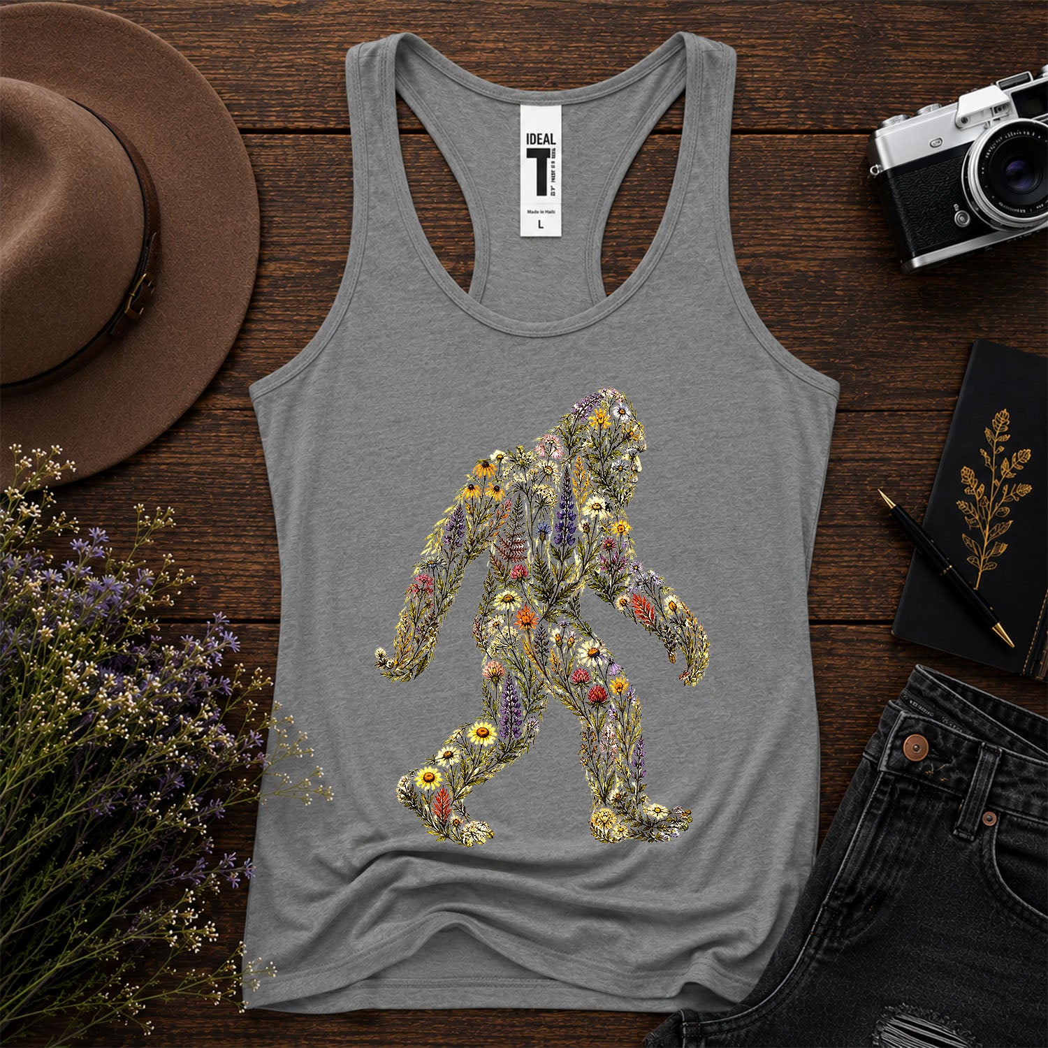 Bigfoot Wildflower Racerback Tank Top