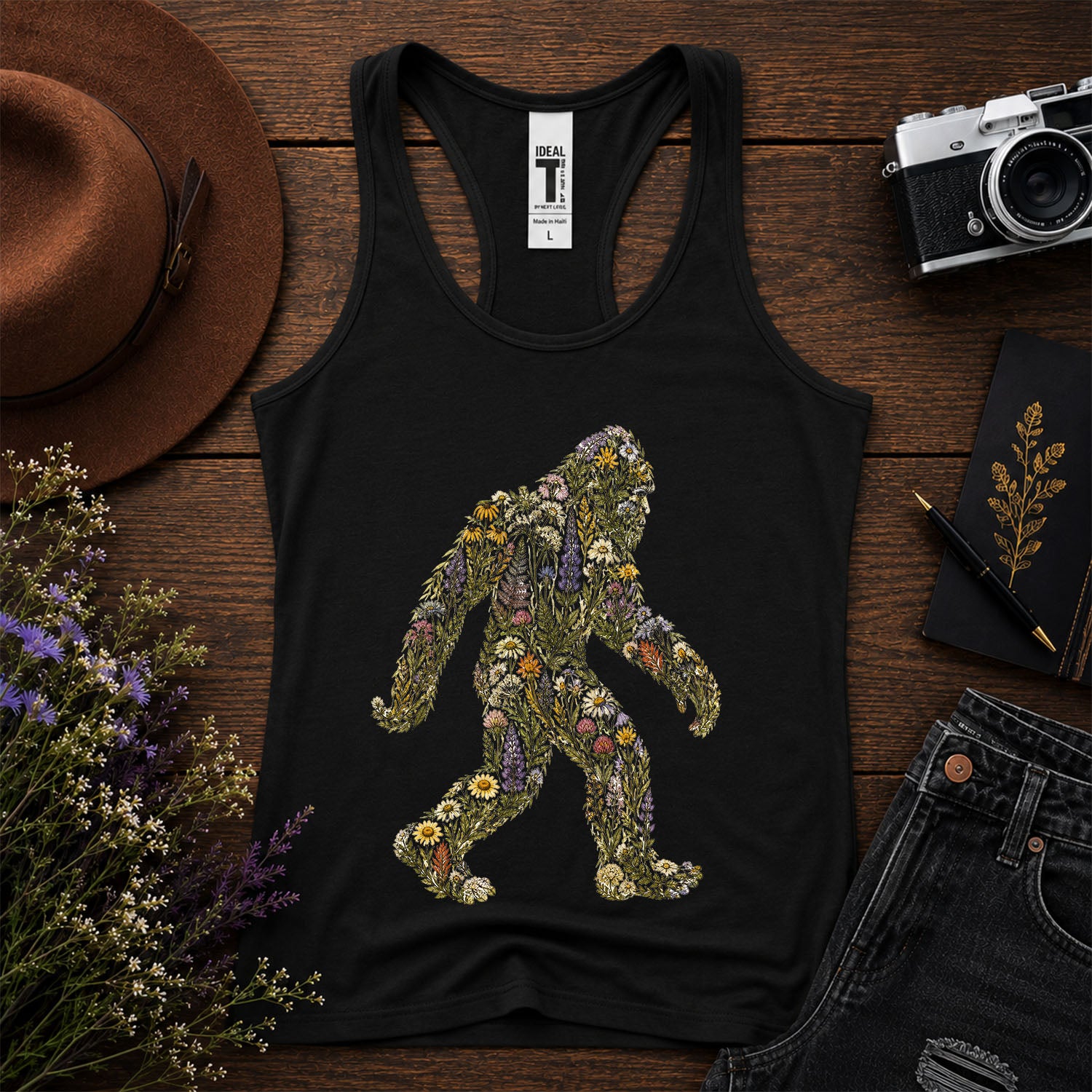 Bigfoot Wildflower Racerback Tank Top
