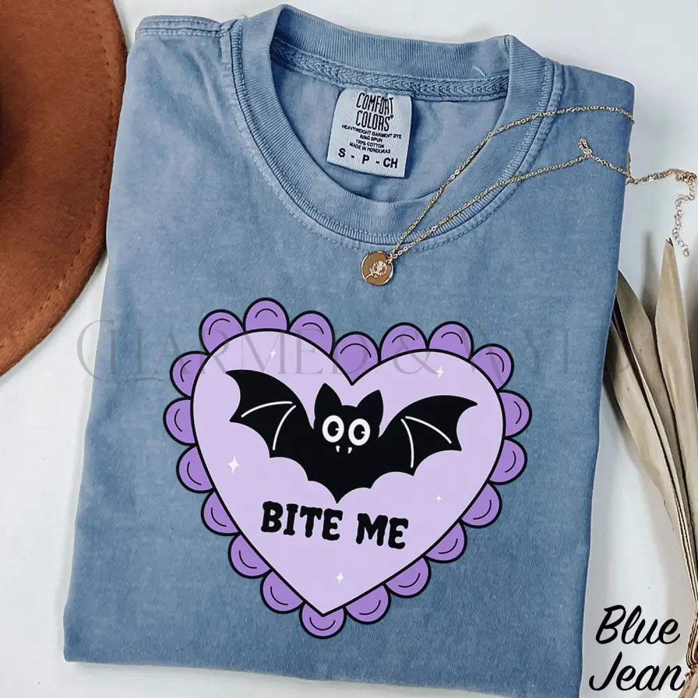 Bite Me Bat Comfort Colors T-Shirt - T-Shirt