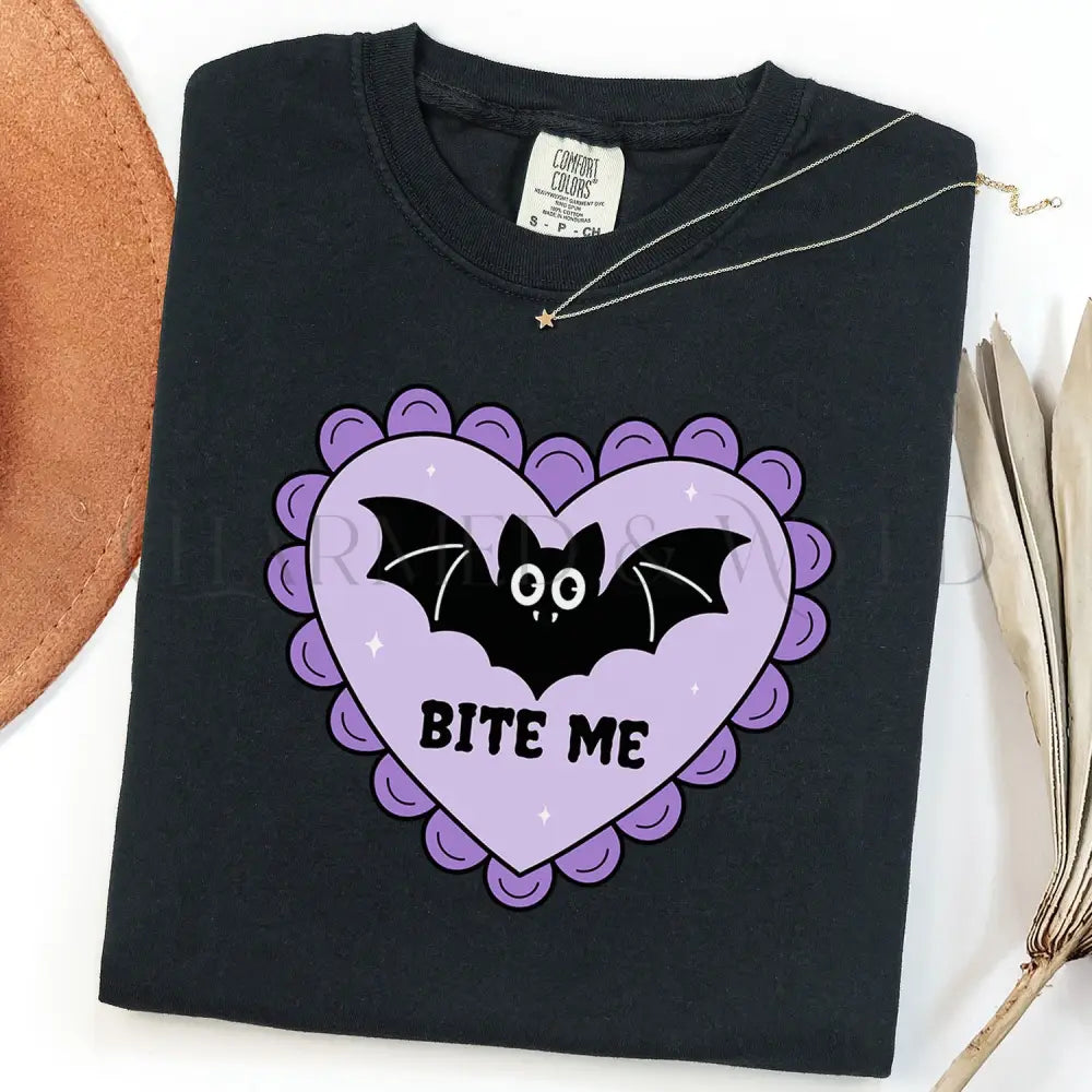 Bite Me Bat Comfort Colors T-Shirt - Black / S - T-Shirt