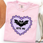 Bite Me Bat Comfort Colors T-Shirt - Blossom / S - T-Shirt