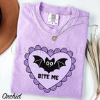 Bite Me Bat Comfort Colors T-Shirt - Orchid / S - T-Shirt