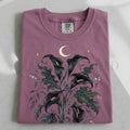 Black Calla Lily Flower T-Shirt - Berry / S - T-Shirt