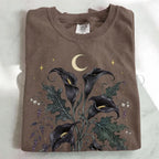 Black Calla Lily Flower T-Shirt - Espresso / S - T-Shirt