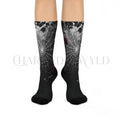 Black Spiderweb Rose Adults Unisex Socks