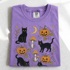 Black Cat Pumpkin Patch T-Shirt