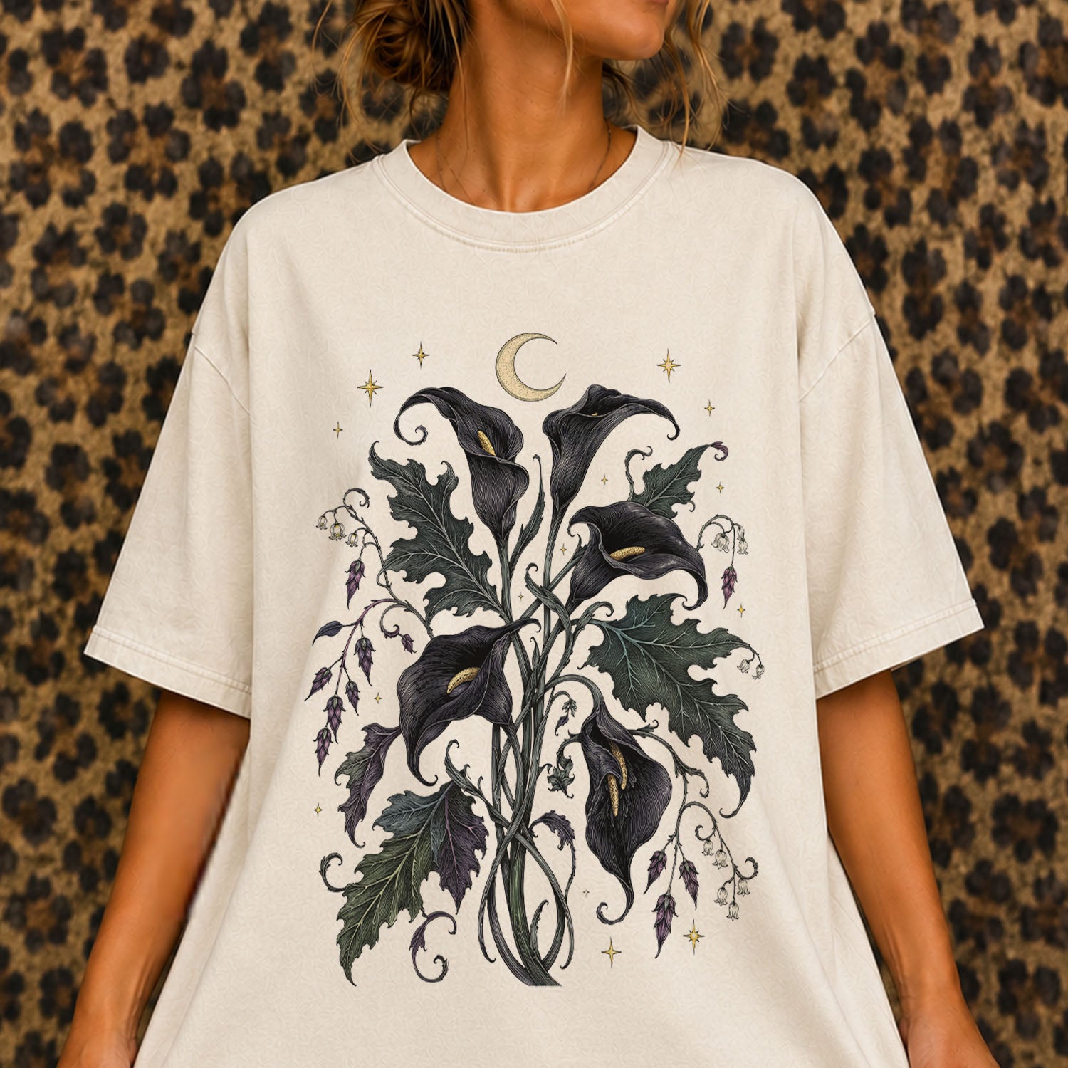 Black Calla Lily Flower T-Shirt