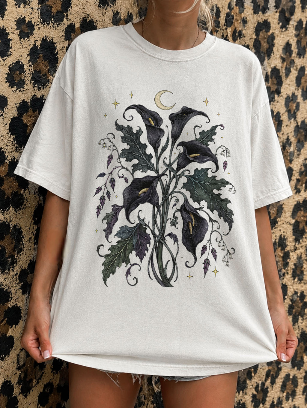 Black Calla Lily Flower T-Shirt