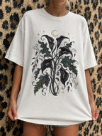 Black Calla Lily Flower T-Shirt