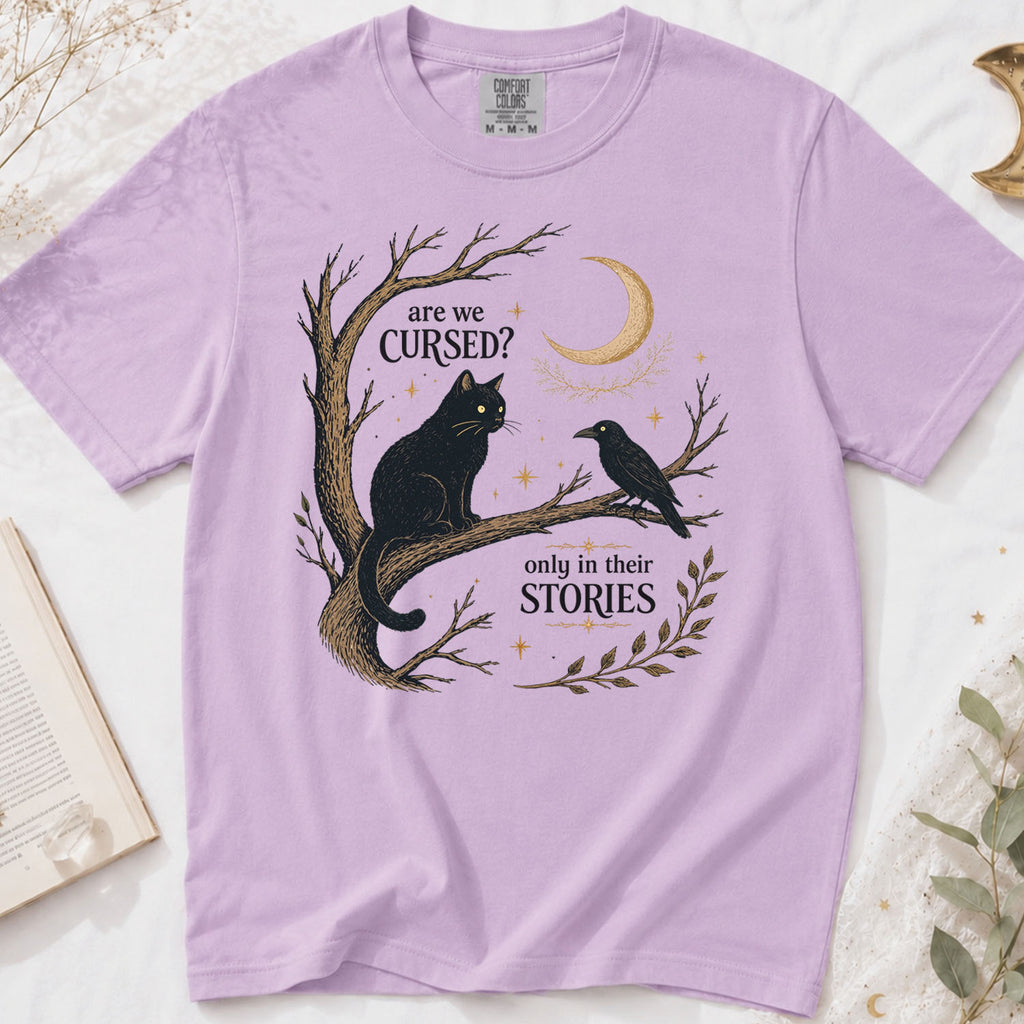 Are We Cursed Black Cat Raven T-Shirt