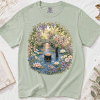 Black Cat Waterlily T-Shirt