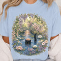 Black Cat Waterlily T-Shirt