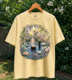 Black Cat Waterlily T-Shirt