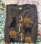 Black Cat Pumpkin Patch T-Shirt