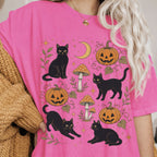 Black Cat Pumpkin Patch T-Shirt
