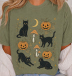 Black Cat Pumpkin Patch T-Shirt