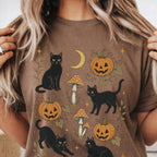 Black Cat Pumpkin Patch T-Shirt