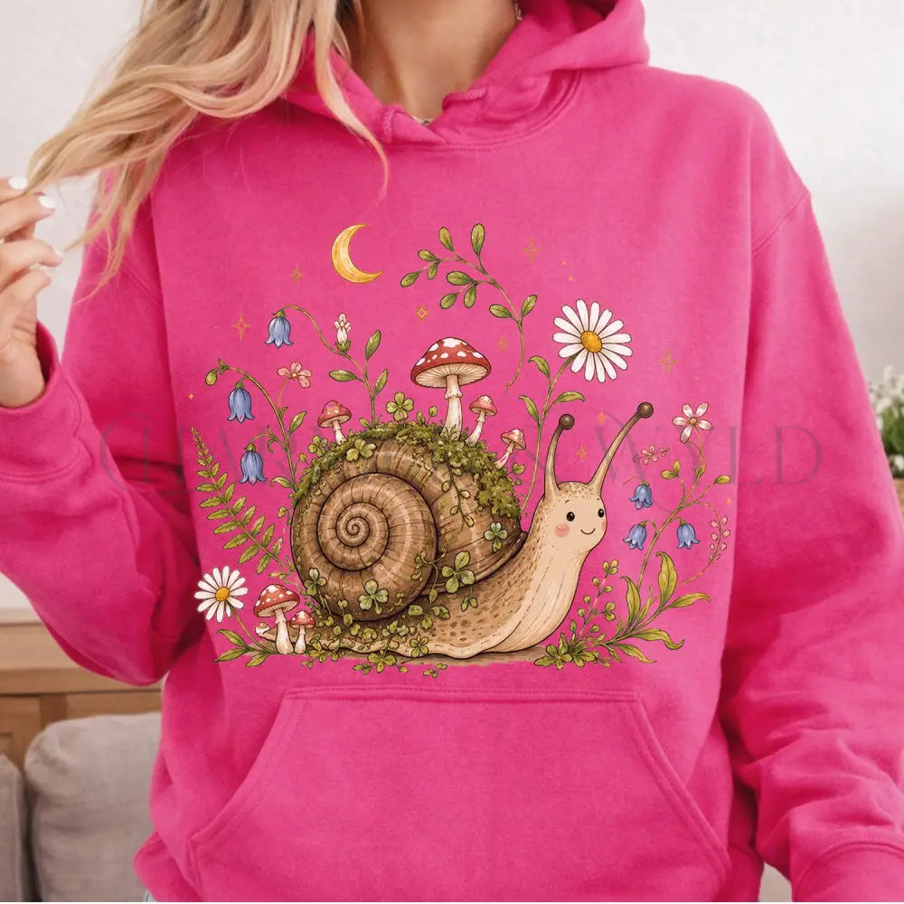Blooming At My Own Pace Hooded Sweatshirt - Heliconia / S - Hoodie