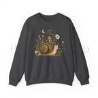 Blooming at My Own Pace Snail Sweatshirt - Dark Heather / S - Sweatshirt