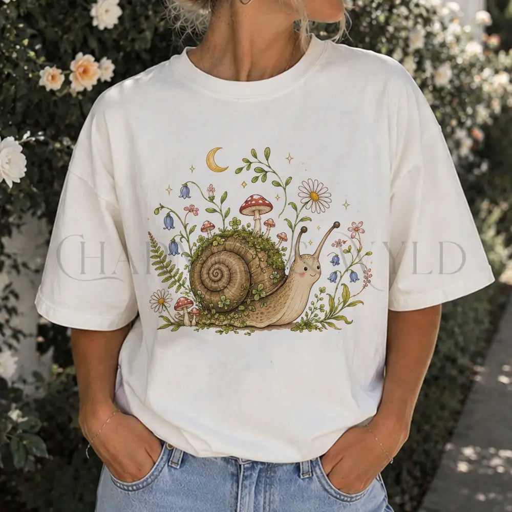 Blooming at My Own Pace Snail T-Shirt - T-Shirt