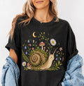 Blooming at My Own Pace Snail T-Shirt - Black / S - T-Shirt